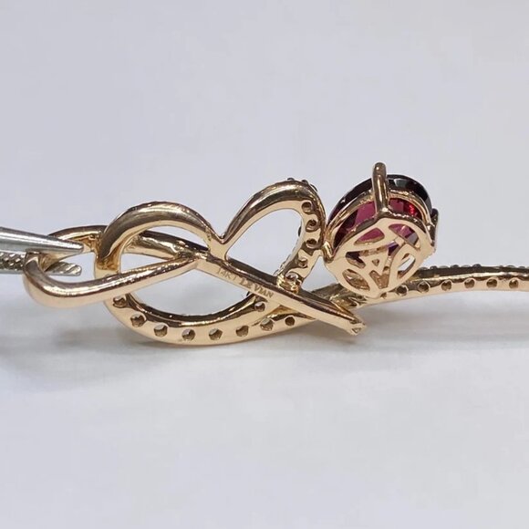 Levian / NEW / Gemstone Heart swirl Necklace / 14K Gold - Picture 3 of 4